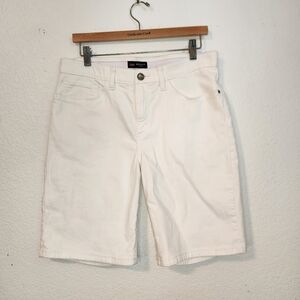 Lee‎ Flex Motion White Bermuda Denim Shorts Regular Fit, Size 14M